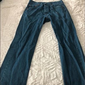 LEVI'S 501 Classic Straight Leg Medium Wash Blue Denim Size 34
